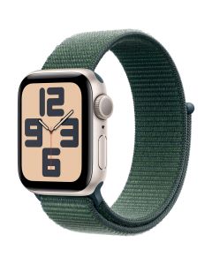 Apple Watch Se Gps 44mm Starlight Aluminium Case With Lake Green Sport Loop