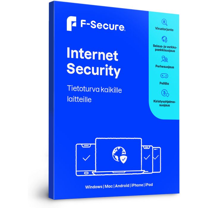  F-secure Internet Security 1 Vuosi / 3 Laitetta