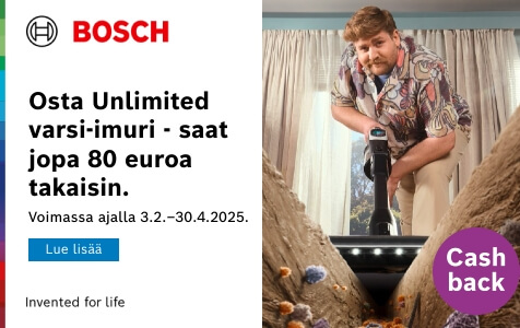 Osta Bosch Unlimited varsi imuri, ja saat jopa 80€ rahaa takaisin!