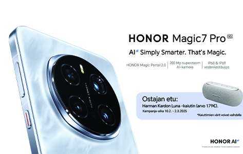 Kaupan päälle Harman Kardon Luna -kauitin ostaessasi Honor Magic7 Pro tuotteen 10.2. - 2.3.2025. välisenä aikana!