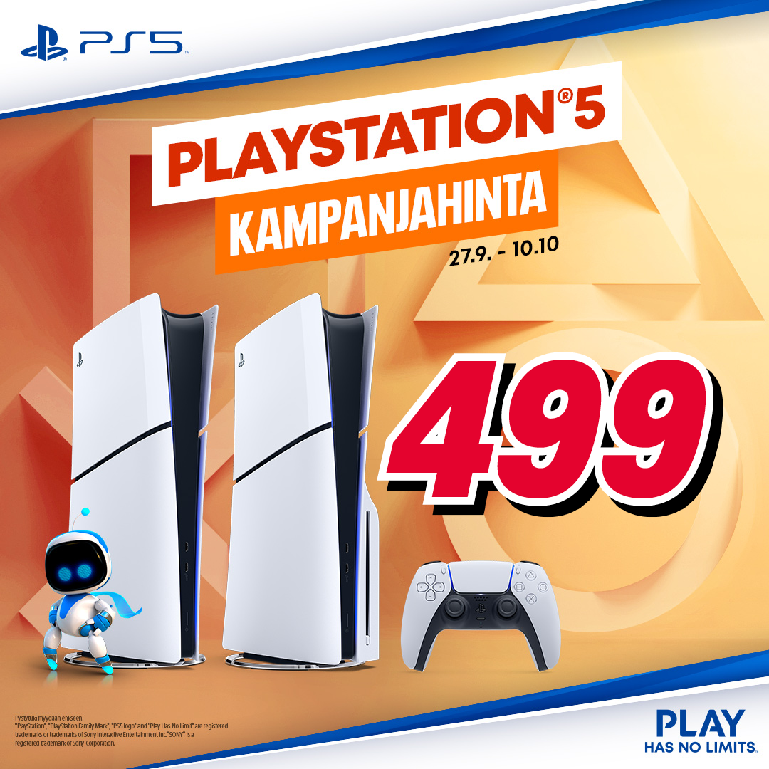 Sony Playstation 5 nyt kampanjahintaan!