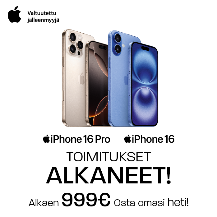 iPhone 16 toimitukset nyt alkaneet!